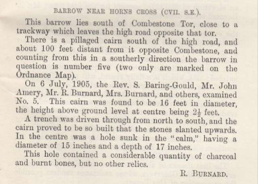 Holne Ridge N.1 Reported Cairn